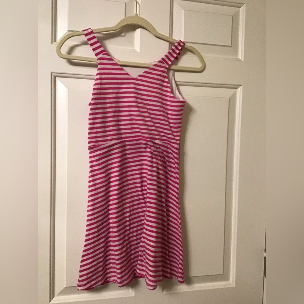 Pink And White Striped Dress